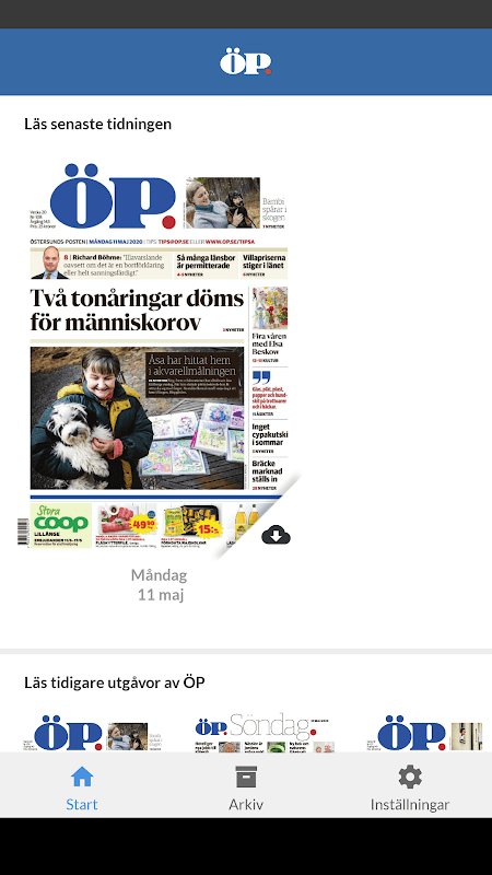 Östersunds-Posten e-tidning screenshot 1