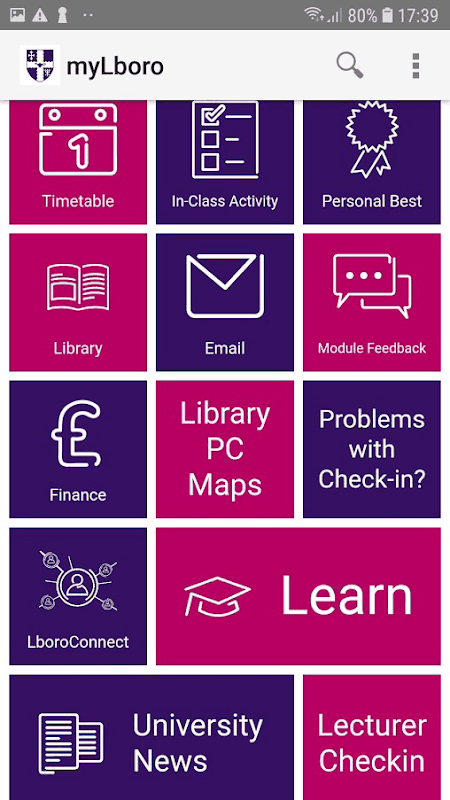 myLboro screenshot 1