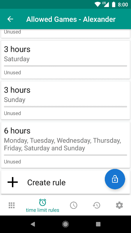 TimeLimit.io screenshot 1