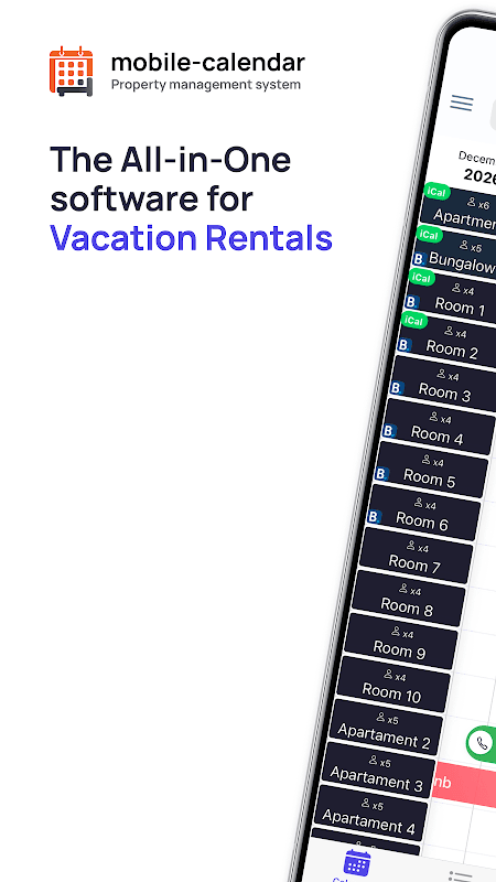 mobile-calendar hotel manager screenshot 1