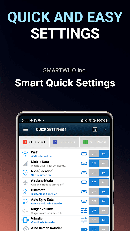 Smart Quick Settings screenshot 1