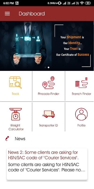 Trackon Couriers screenshot 2