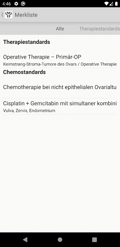 Therapiestandards KEM screenshot 3