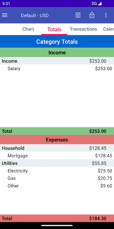 MoBill Budget and Reminder screenshot 3