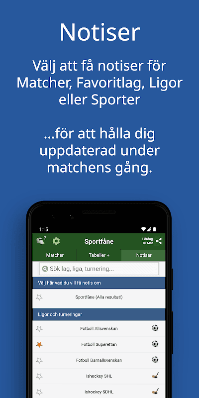 Sportfåne - Målservice SHL PL+ screenshot 5