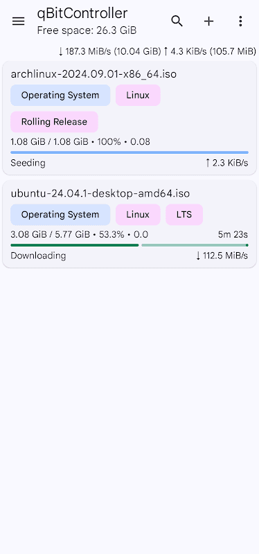 qBitController screenshot 2