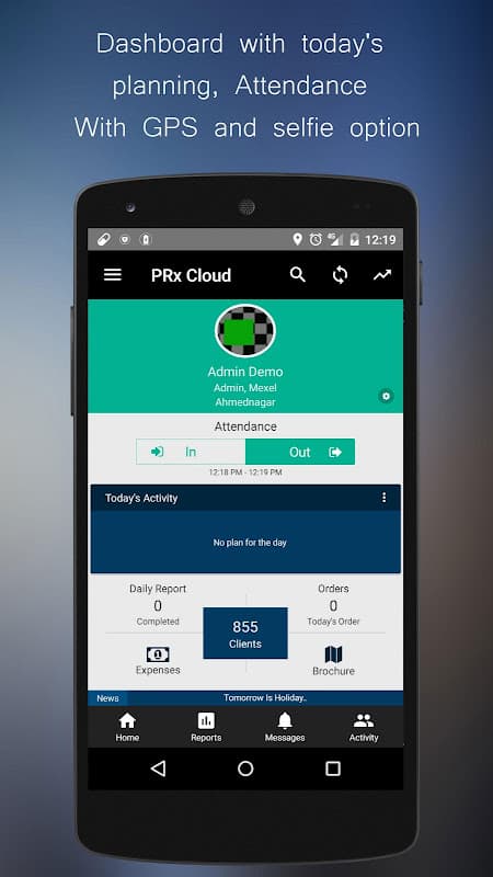 Prx Sales force automation screenshot 1