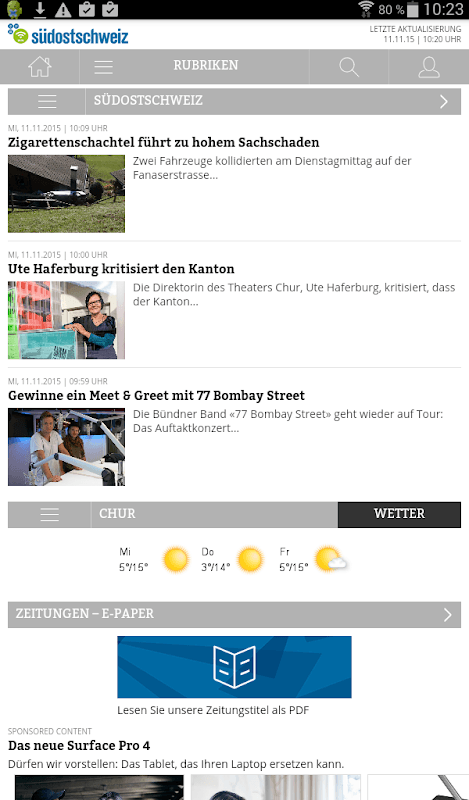 Südostschweiz screenshot 4
