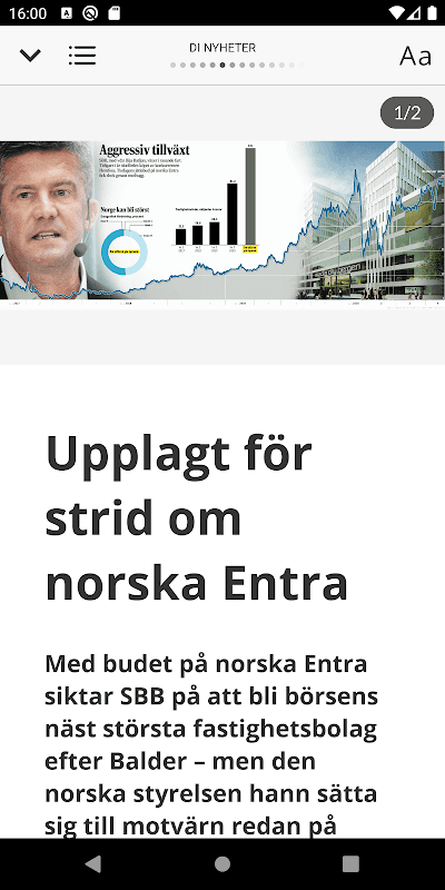 Di e-tidning - Dagens industri screenshot 4