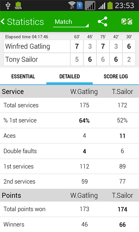 Tennis Math: score & stats screenshot 4