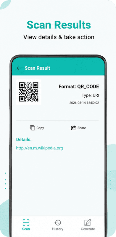 QR Code Scanner and Generator screenshot 2