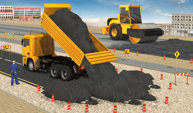 Highway Construction Games 3d screenshot 6