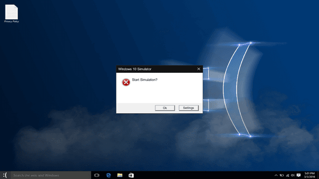 W10 Simulator screenshot 2