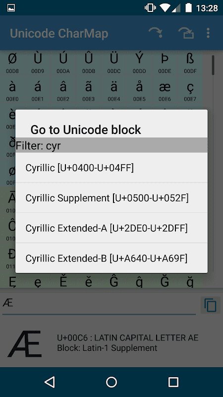 Unicode CharMap – Full screenshot 5