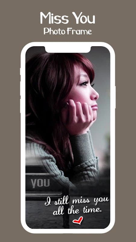Miss You Photo Frame screenshot 1