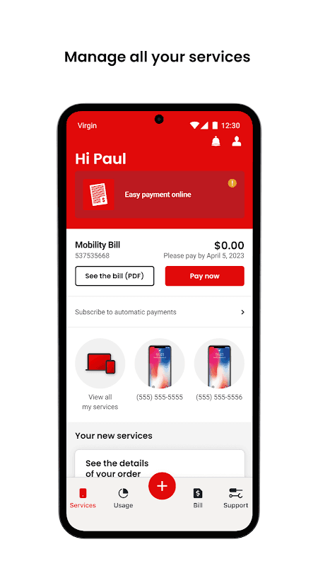 Virgin Plus My Account screenshot 1