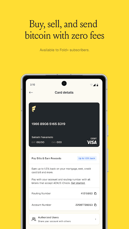 Fold: Bitcoin Personal Finance screenshot 2