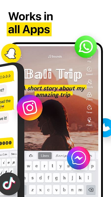 Fonts for Instagram, Keyboards screenshot 2