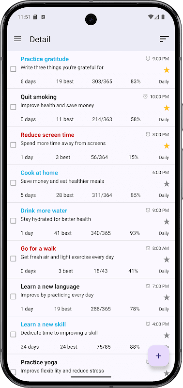 Goal & Habit Tracker Calendar screenshot 1