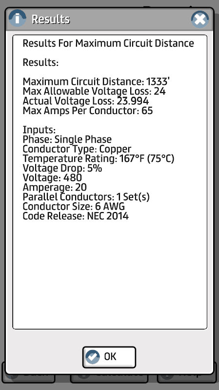 Prysmian Group Voltage Drop screenshot 4