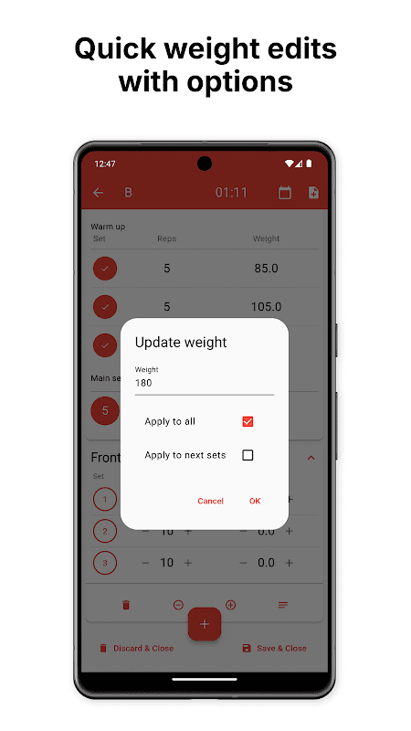 5x5 Workout Logger screenshot 3