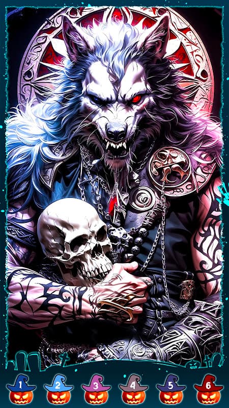 Skull Color, Color by Number screenshot 3