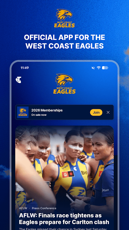 West Coast Eagles Official App screenshot 1