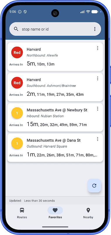 MBTA Boston Bus and Rail App screenshot 2