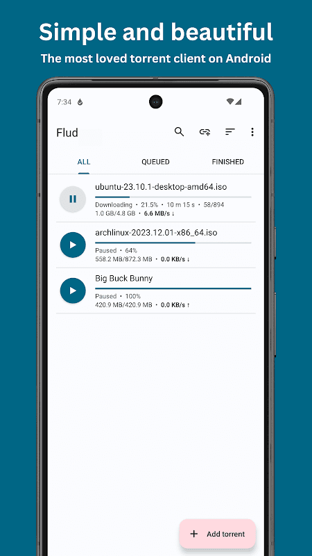 Flud - Torrent Downloader screenshot 1