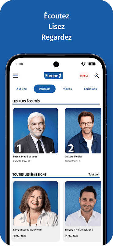 Europe 1: radio, podcast, actu screenshot 1