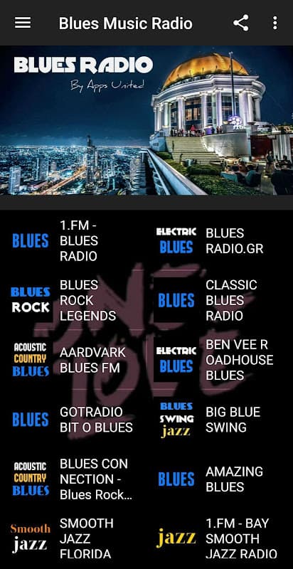 Blues music radio screenshot 2