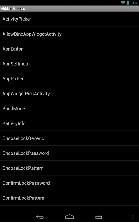 Hidden Android Settings screenshot 2