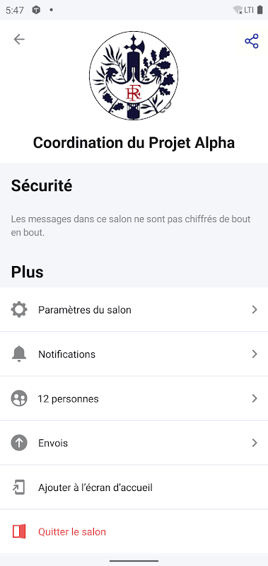 Tchap screenshot 5