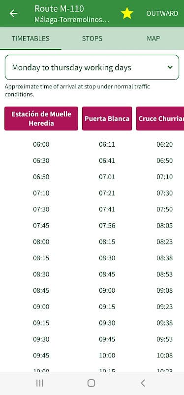 Consorcio Malaga screenshot 3