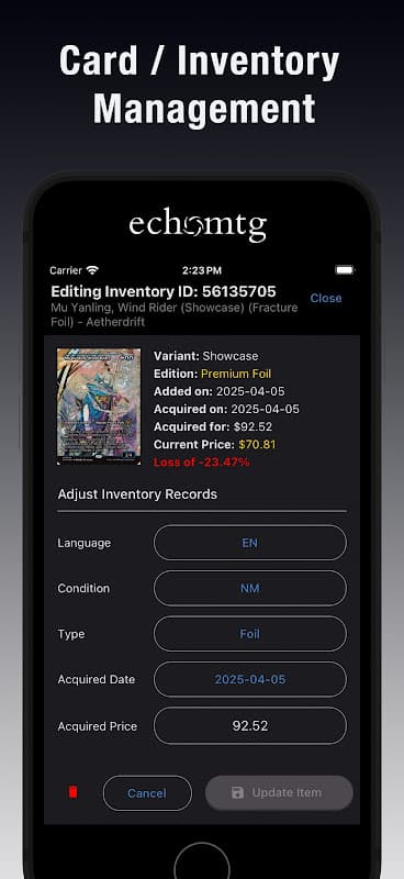 EchoMTG: MTG Prices & Tracking screenshot 2