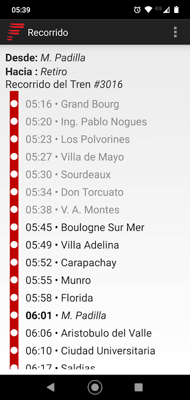 Horarios Belgrano Norte screenshot 3