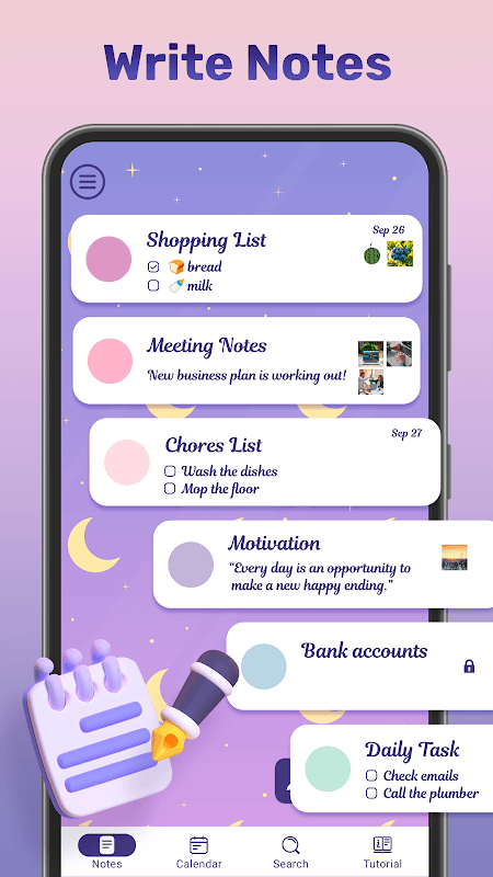 My Notebook: Colour Notes Lock screenshot 1