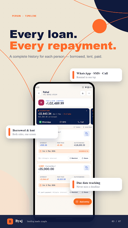 ByajApp: Ledger & Calculator screenshot 3