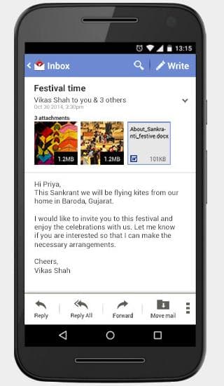Rediffmail Professional screenshot 4