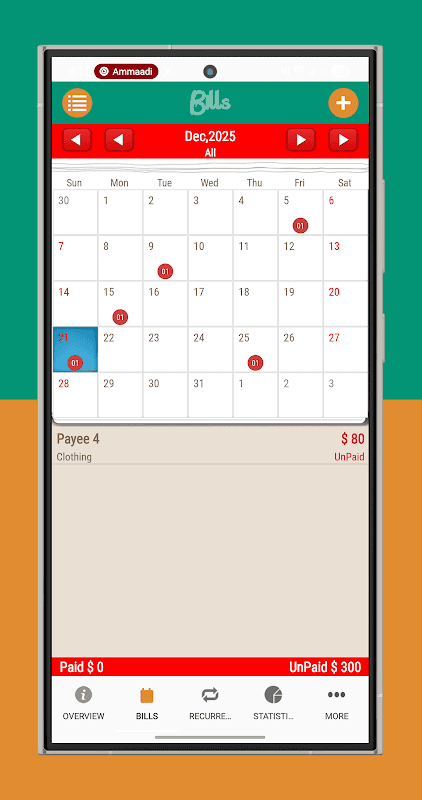 Bills Monitor lite screenshot 2
