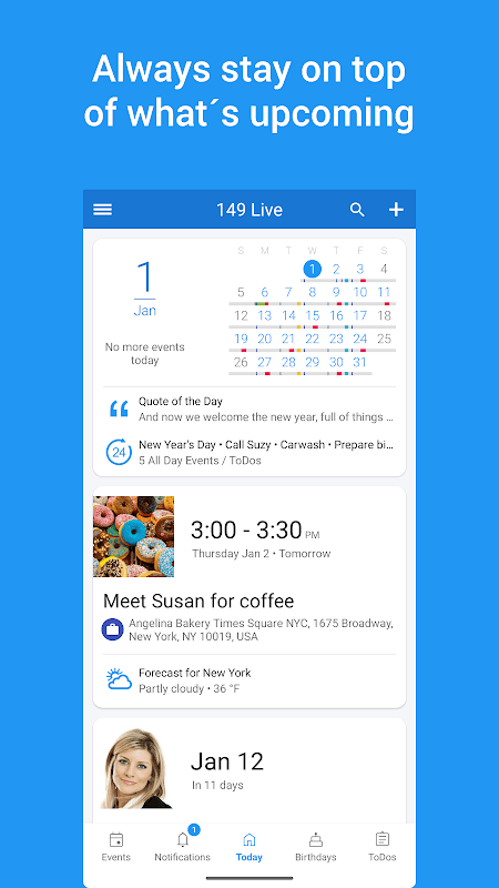 149 Live Calendar & ToDo List screenshot 1