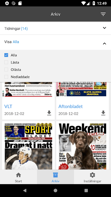 Sala Allehanda e-tidning screenshot 3