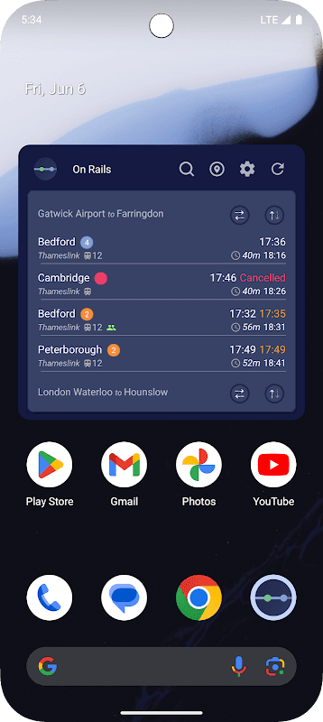 On Rails: Train Times & Widget screenshot 6
