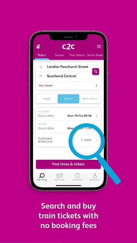 c2c Train Travel: Buy Tickets screenshot 1