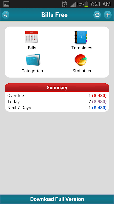 Bills - Expense Tracker Remind screenshot 1