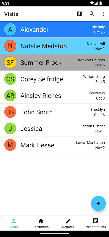 Service management screenshot 1