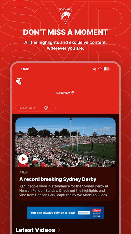 Sydney Swans Official App screenshot 2