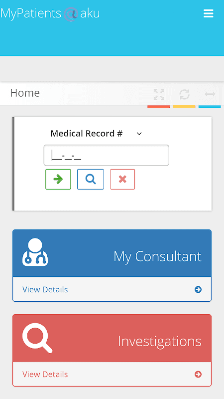 MyPatients@aku screenshot 2