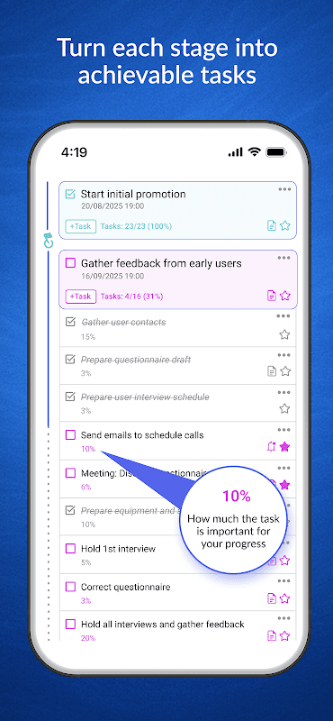 WinGo Plan: goals & projects screenshot 5