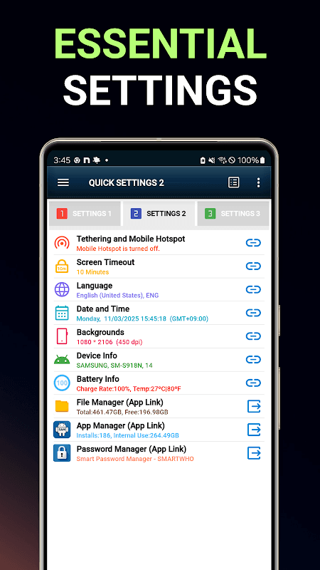 Smart Quick Settings screenshot 2